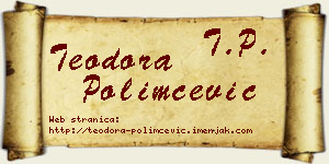 Teodora Polimčević vizit kartica